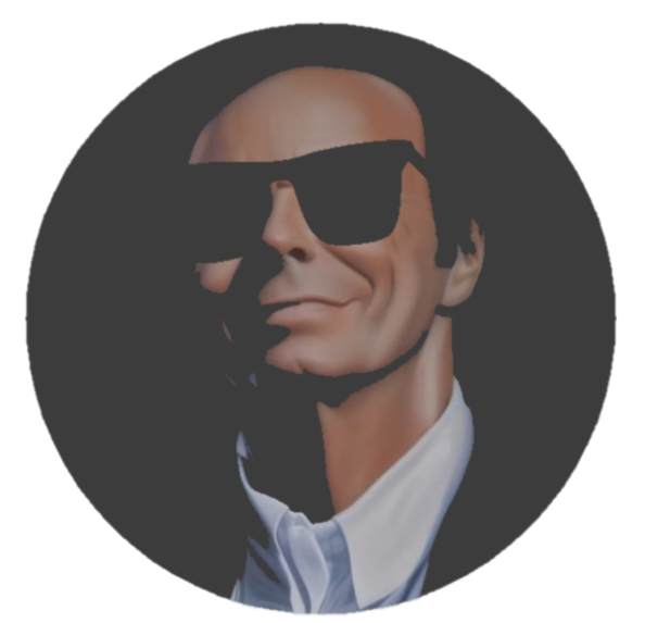 AI-generated picture of a man with sunglasses